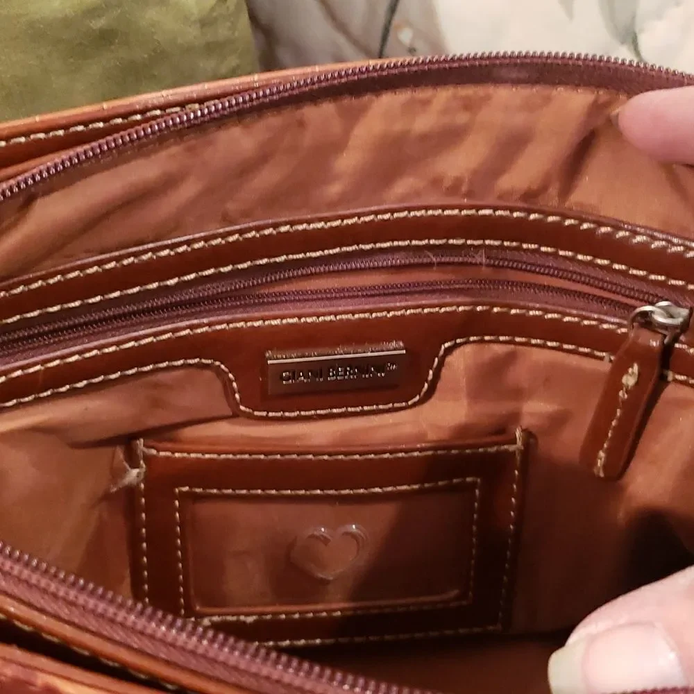 Giani Bernini Brown Stone Crossbody Shoulder Bag